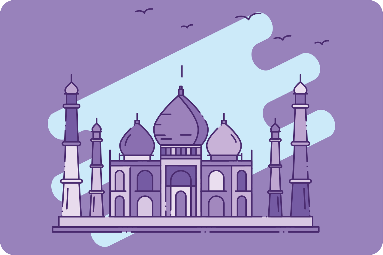 Naproane modern silueta taj mahal - TenStickers