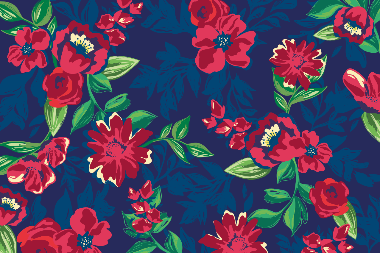 Broderii de munte albastru - TenStickers