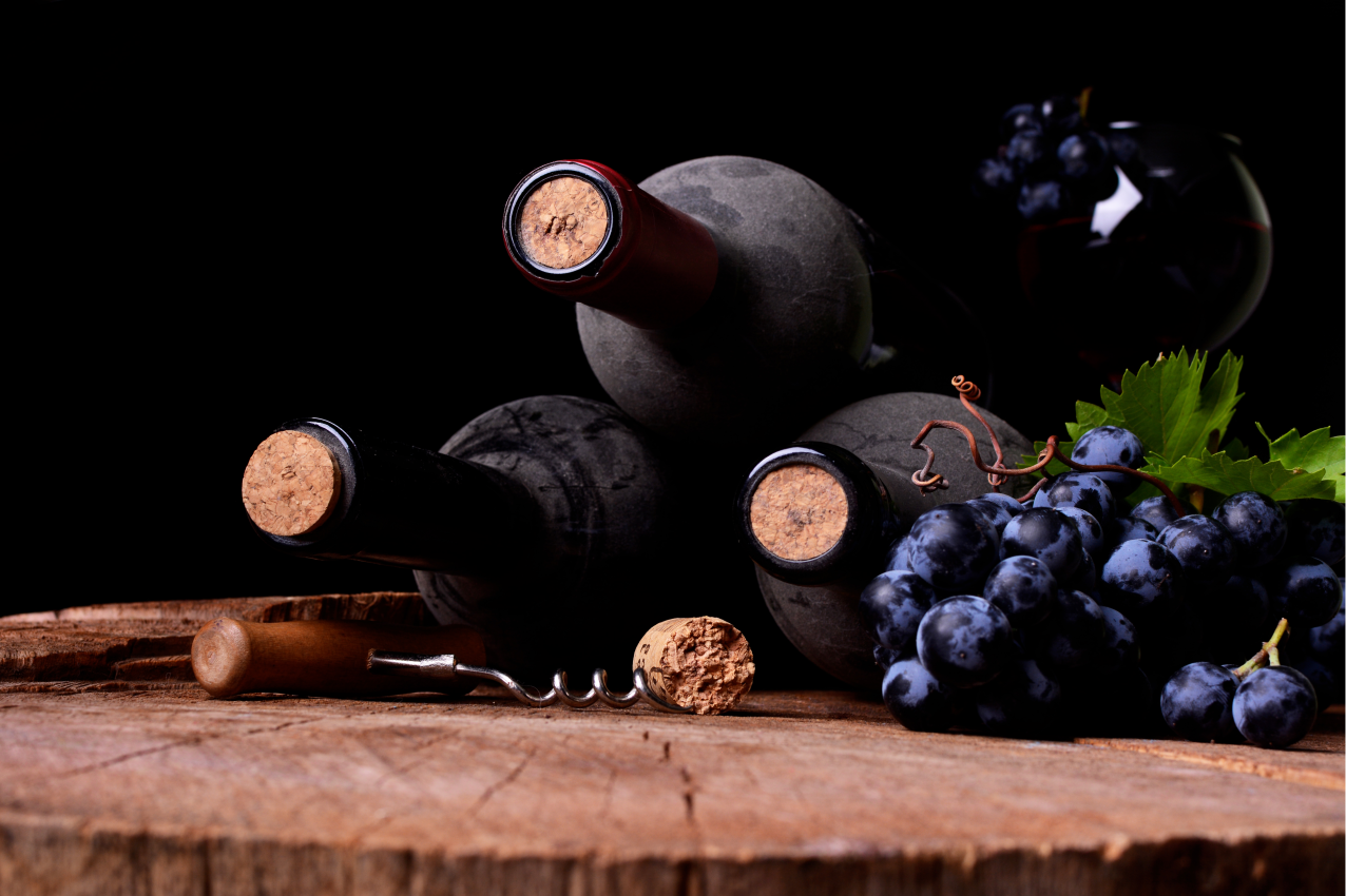 Naproane original struguri și sticle de vin - TenStickers