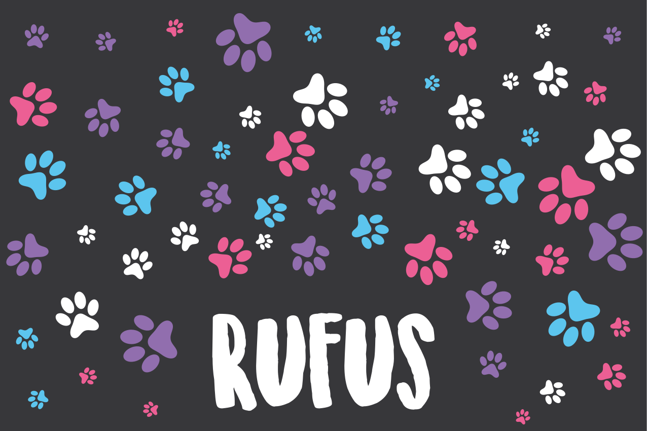 Naproane pentru copii urme colorate de lăbuțe - TenStickers