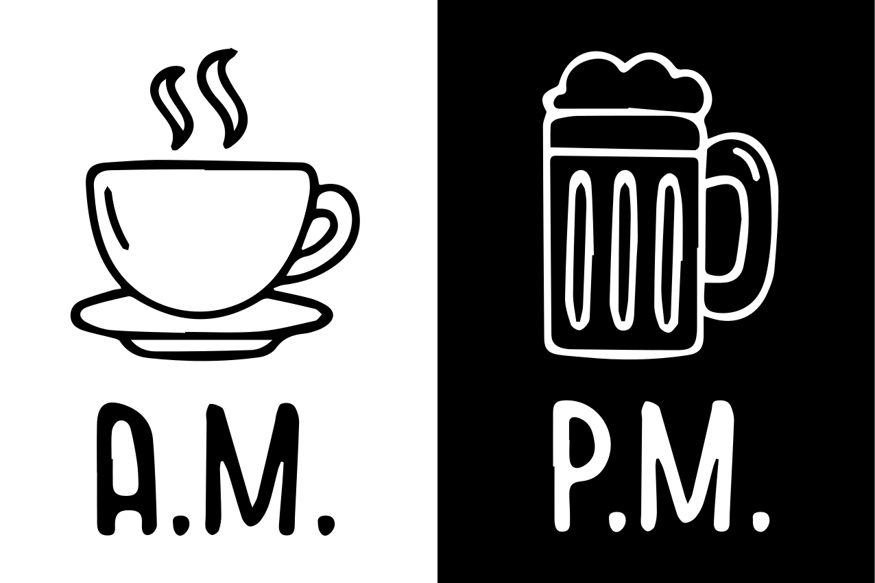 Naproane cu texte contrast cafea bere - TenStickers