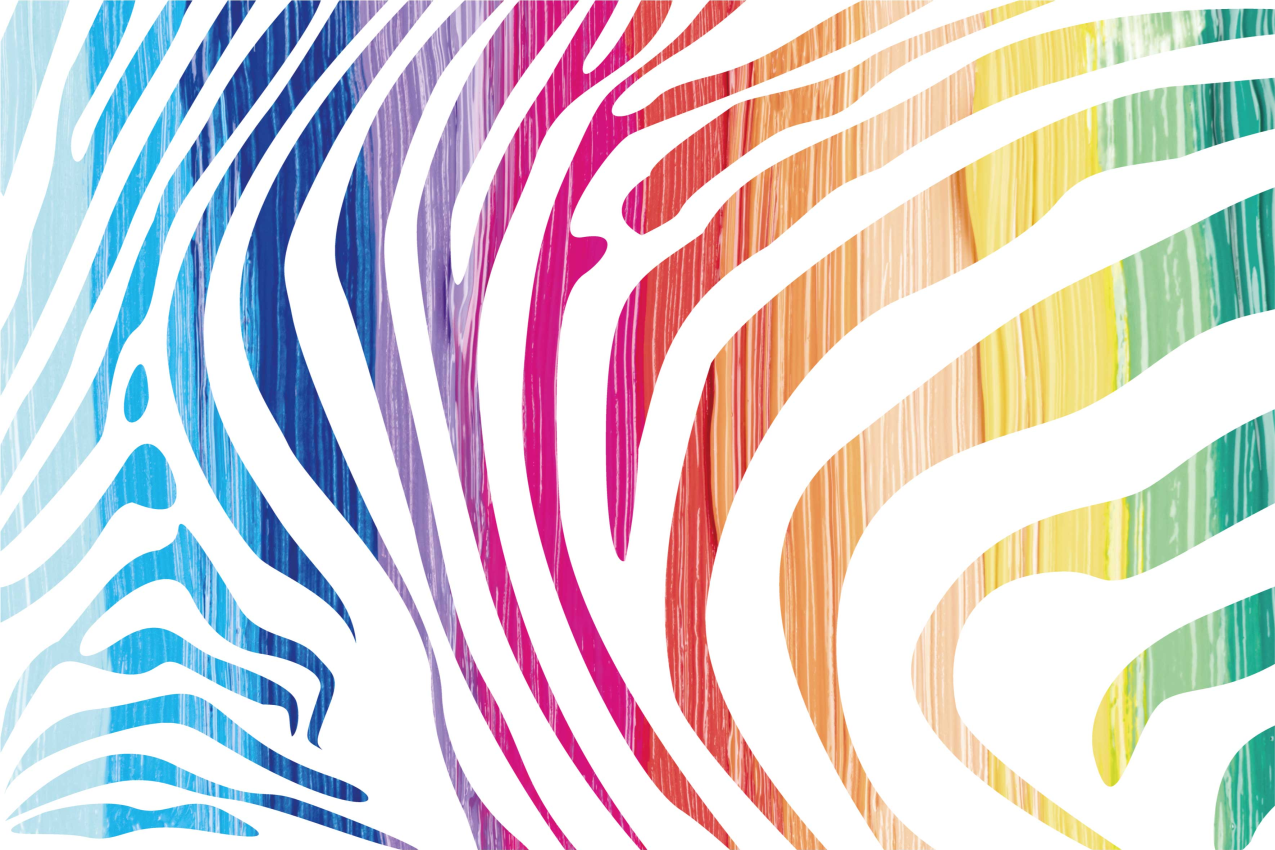 Naproane original dungi colorate de zebra - TenStickers