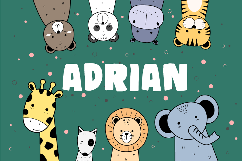 Desene animate pentru animale cu nume personalizat - TenStickers