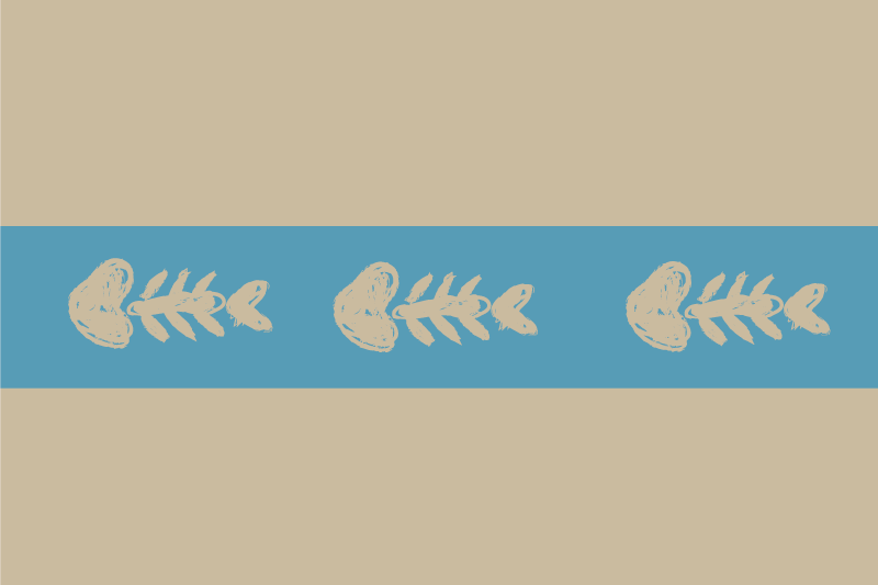 Naproane original cu model unic de oase de pește - TenStickers