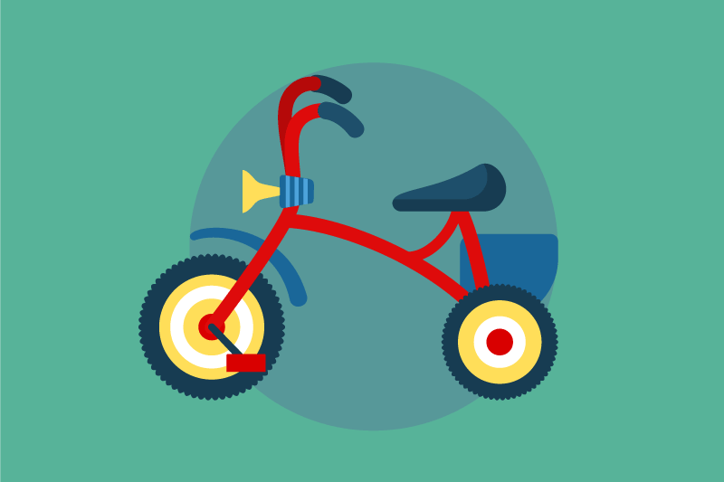 Naproane pentru copii tricicletă cu claxon - TenStickers