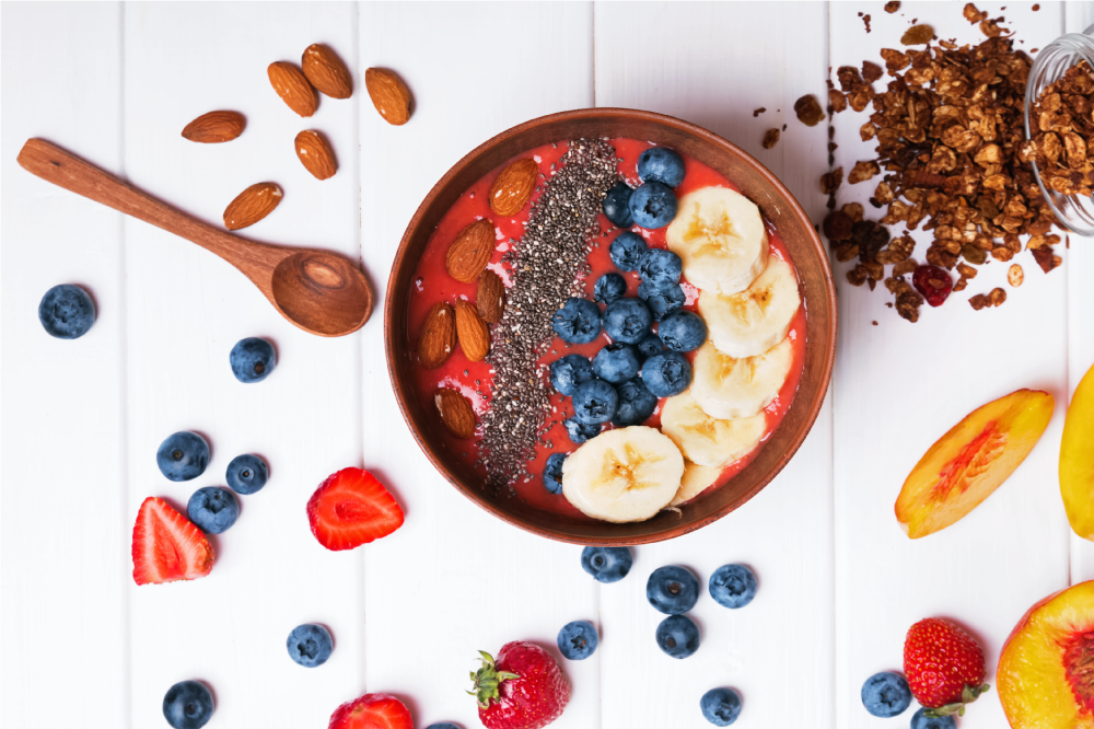 Vas de smoothie cu zmeura vinil placemats - TenStickers