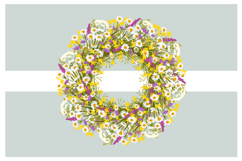 Naproane original aranjament floral circular - TenStickers