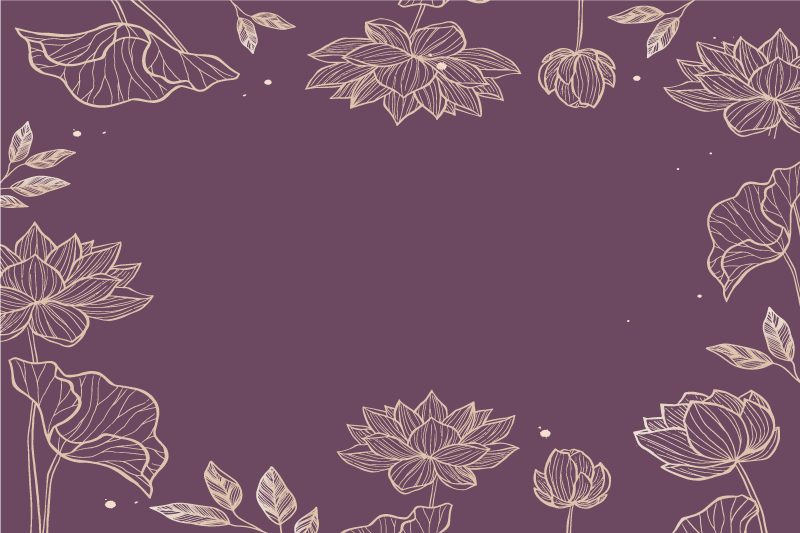 Naproane elegant cu model floral de lotus - TenStickers