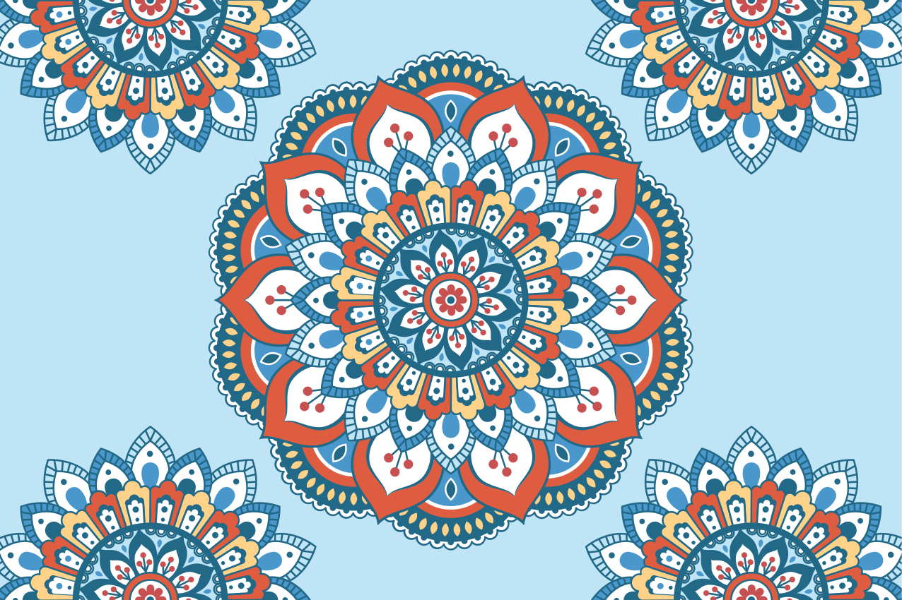 Naproane original cu motiv mandala vibrant - TenStickers