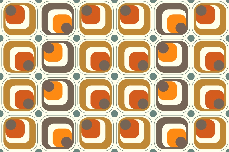 Naproane modern cu pătrate retro decorative - TenStickers