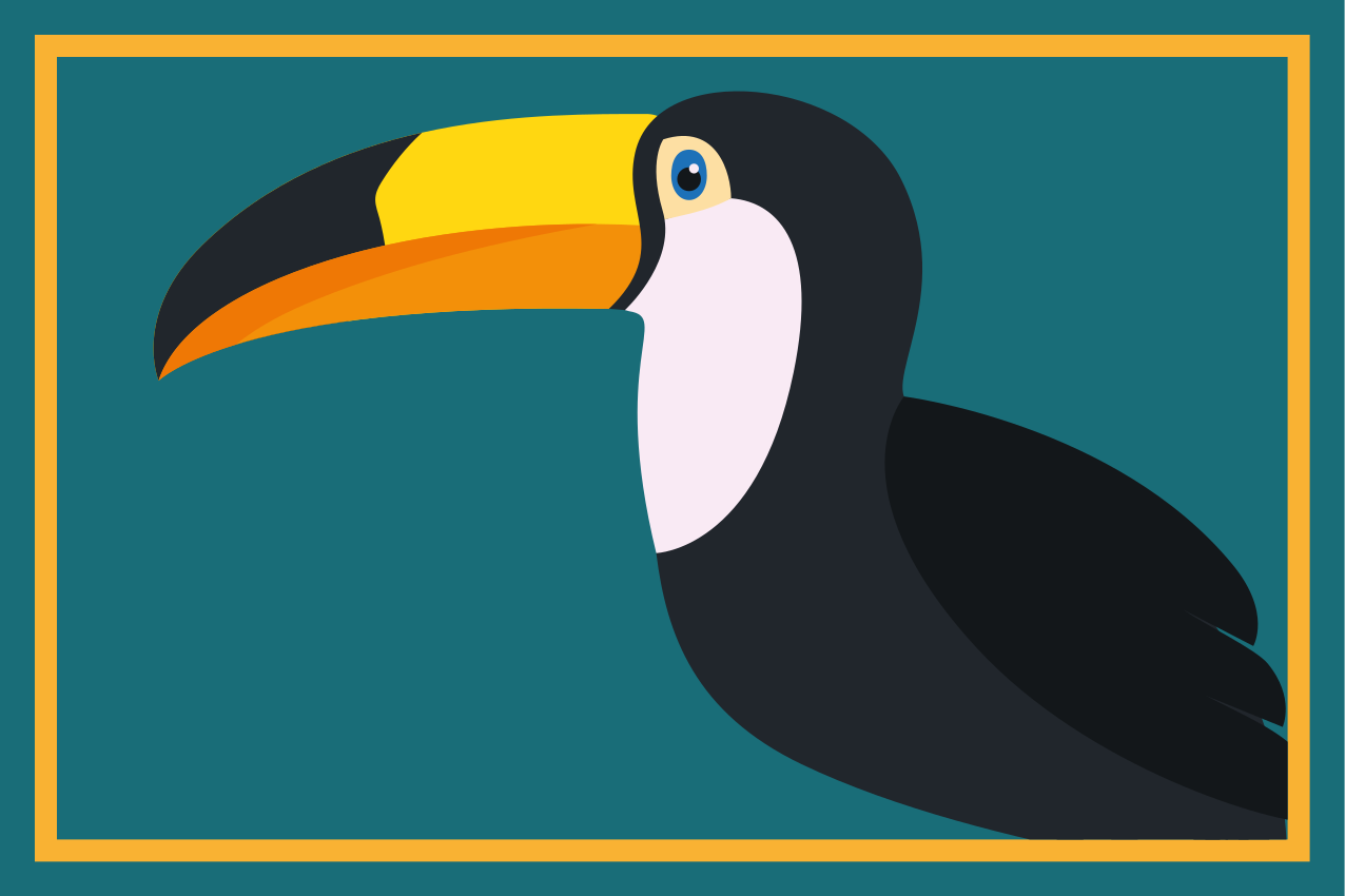Naproane original cap de tucan stilizat - TenStickers