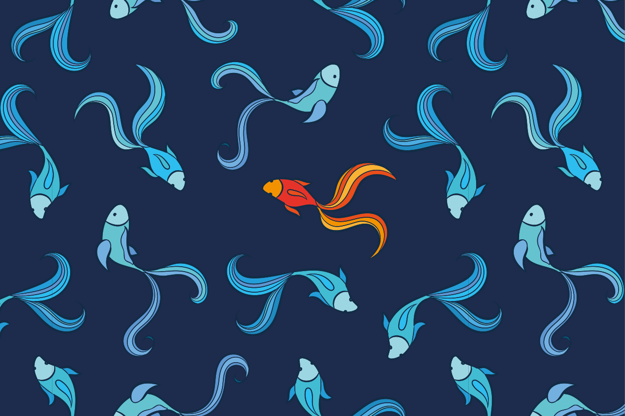 Naproane original cu model vibrant de pești - TenStickers