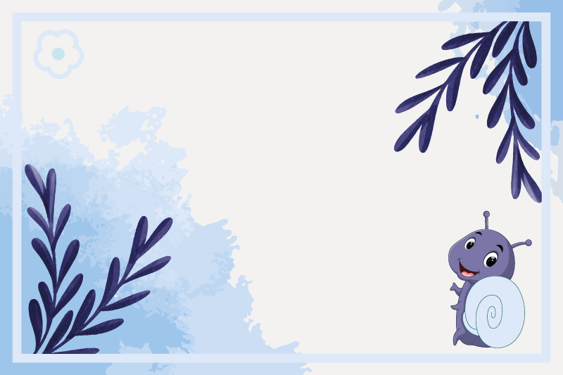 Naproane pentru copii personaj melc cu frunze - TenStickers