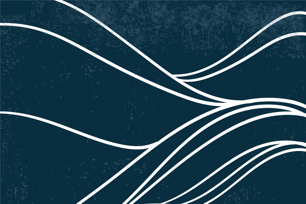 Naproane modern cu model elegant de valuri - TenStickers