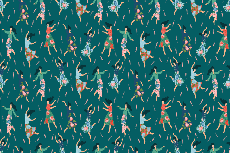 Naproane original cu motiv femei dansând - TenStickers