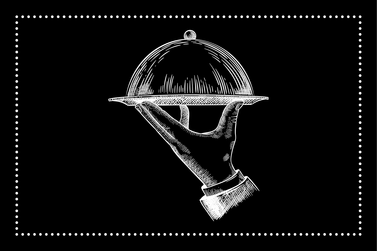 Naproane original mână elegantă de servire - TenStickers