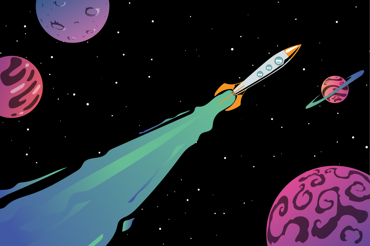 Naproane pentru copii aventură cu rachete - TenStickers