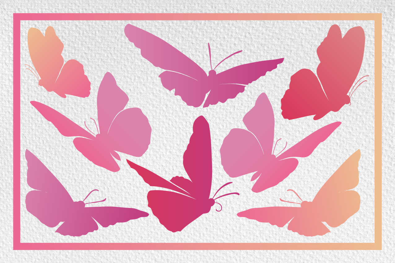 Naproane pentru copii emblema fluture vibrant - TenStickers