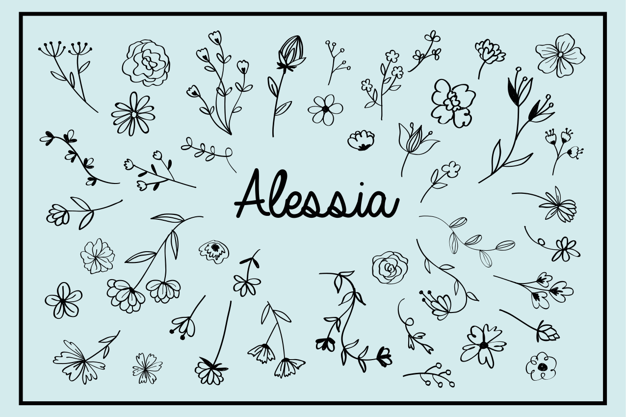 Flori mici drăguț personalizat șervet - TenStickers