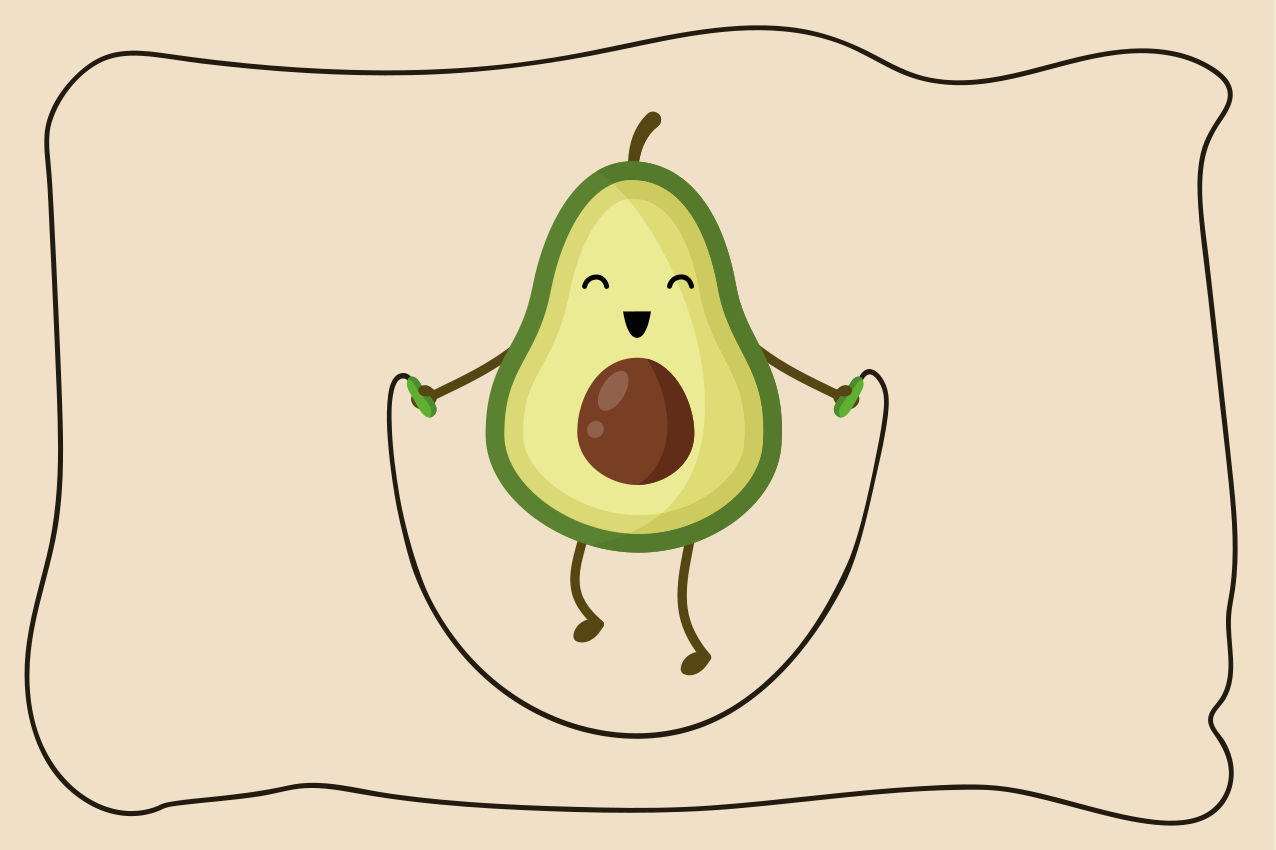 Naproane pentru copii salopetă avocado fericit - TenStickers