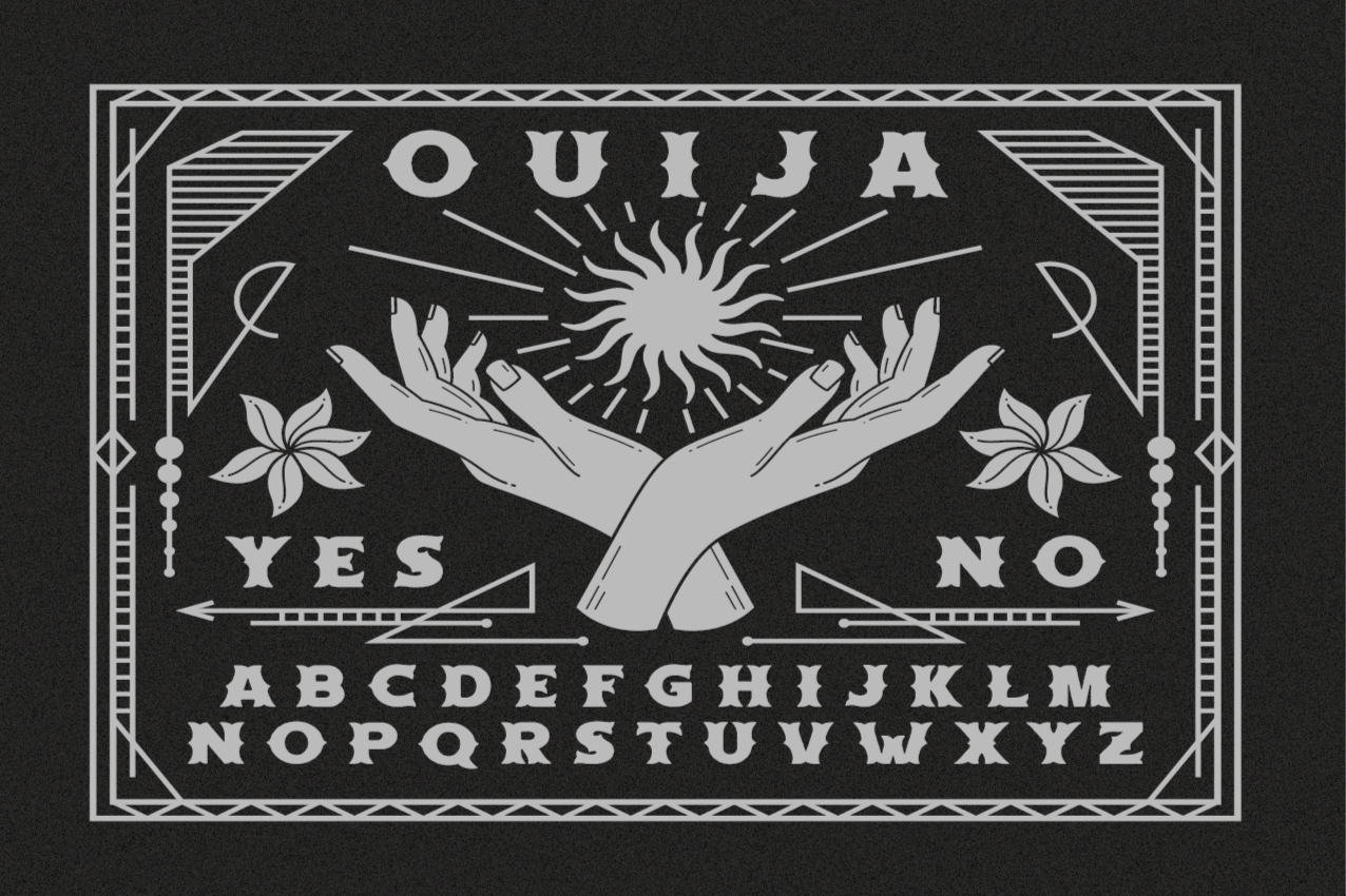 Naproane cu texte mâini de tablă ouija - TenStickers