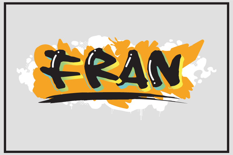 Servetele de loc cu graffiti colorate în stil urban - TenStickers