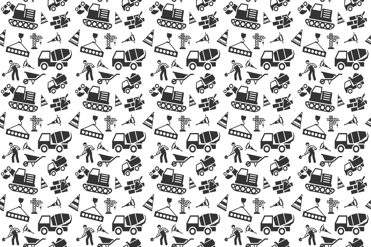 Naproane pentru copii cu motive de construcție - TenStickers