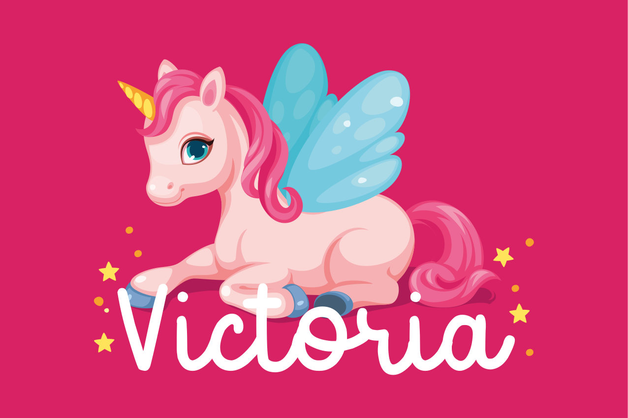 Naproane pentru copii cu ilustrație veselă de unicorn - TenStickers
