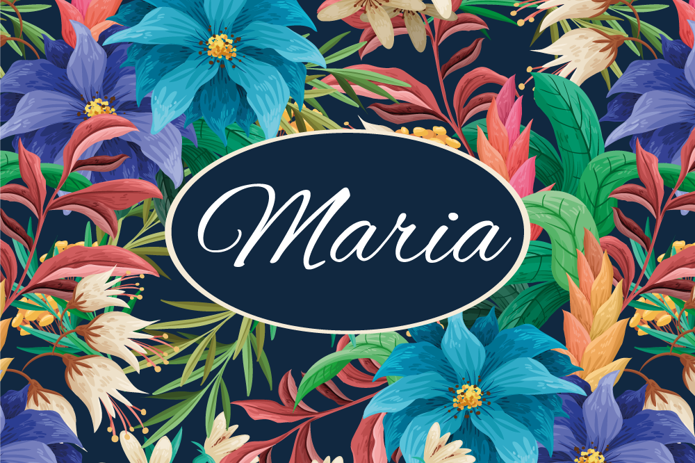 Naproane cu nume platou floral personalizat - TenStickers