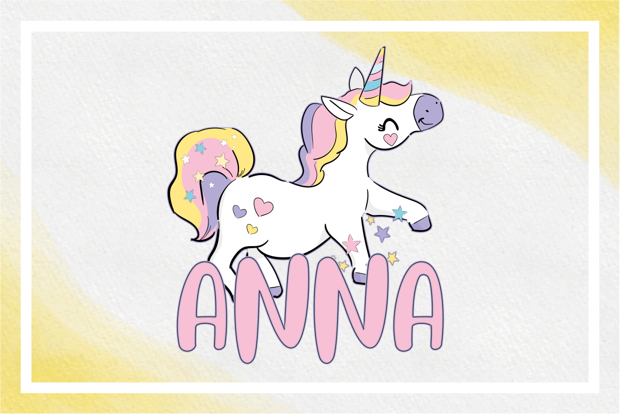Naproane pentru copii unicorn cu inimi - TenStickers