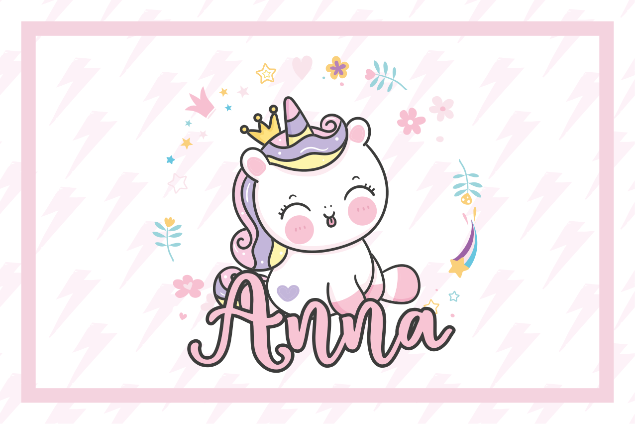 Naproane pentru copii ilustrație drăguță cu unicorni - TenStickers