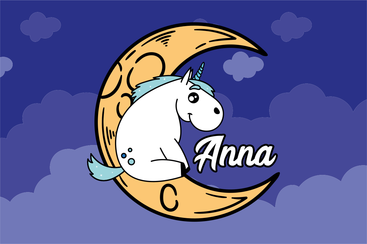 Naproane pentru copii noaptea unicornului lunar - TenStickers