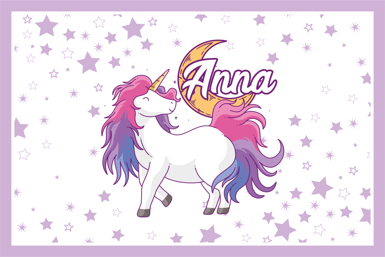 Naproane pentru copii unicorn cu stele - TenStickers