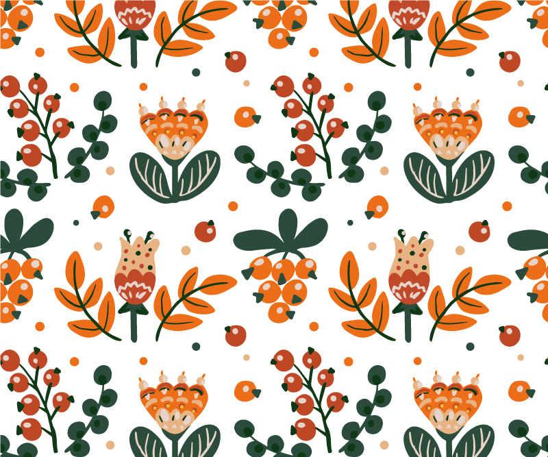 Naproane original aranjament botanic cu frunze - TenStickers