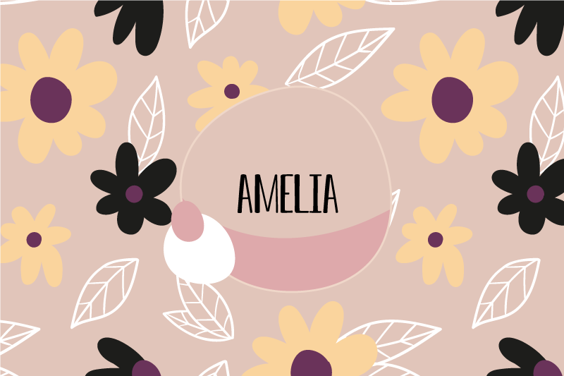 Naproane pentru copii cu imprimeu botanic personalizat - TenStickers