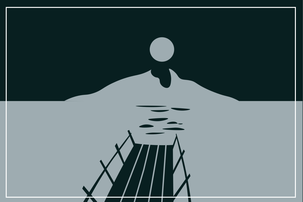 Naproane modern pod peste apă - TenStickers