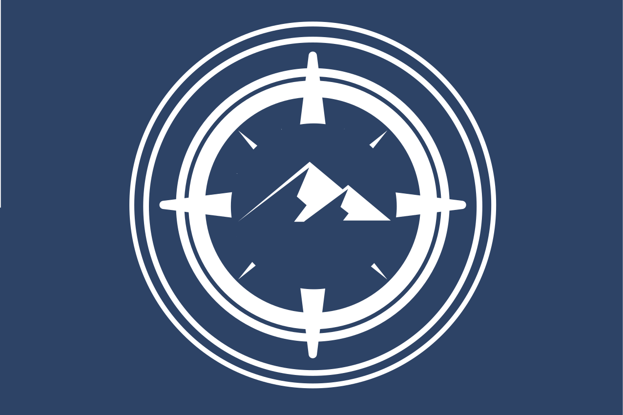 Naproane modern cu grafică de busolă montană - TenStickers