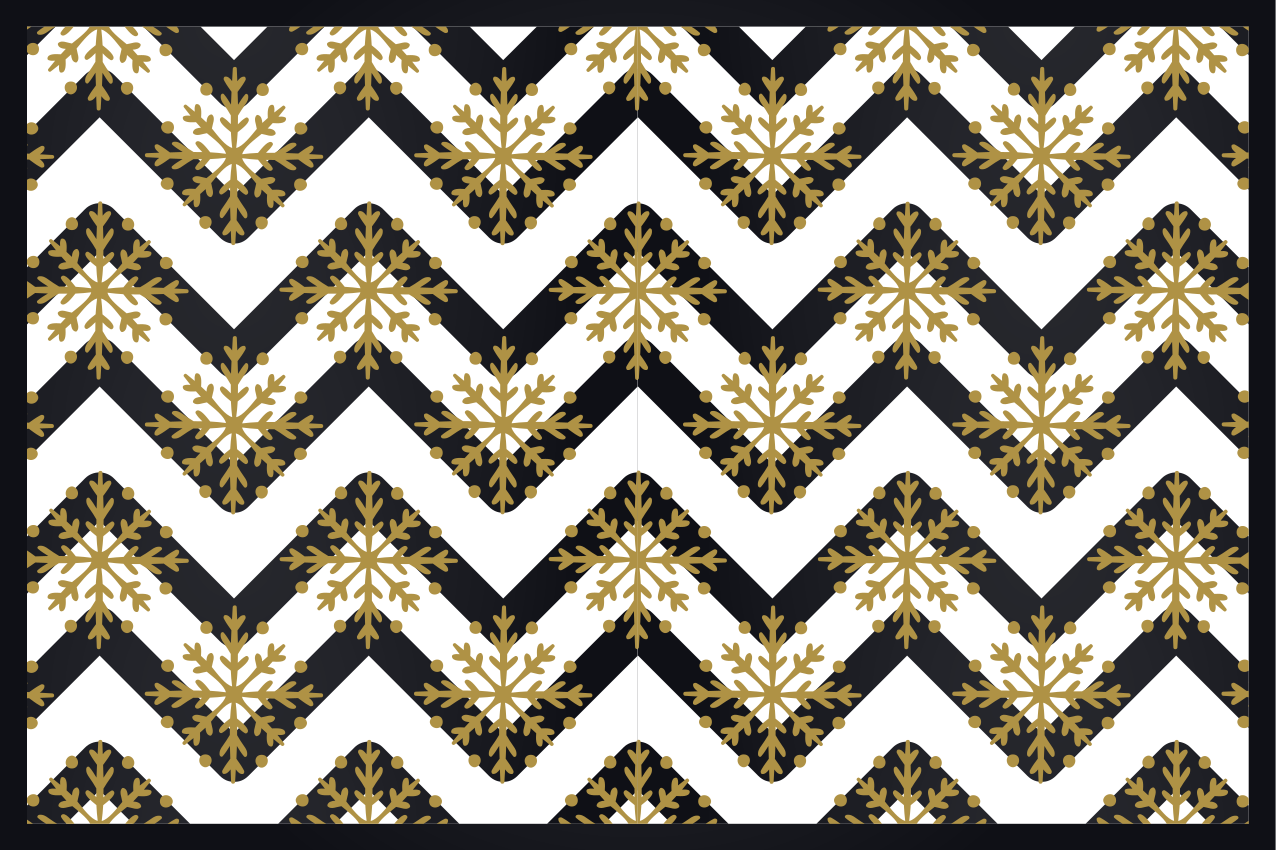 Naproane de crăciun cu model fulgi de zăpadă chevron - TenStickers