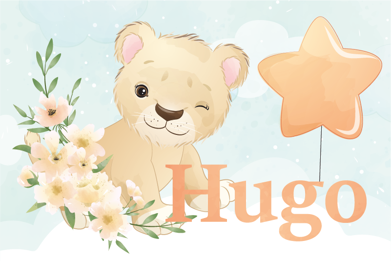 Naproane pentru copii cu grafică veselă de leu - TenStickers