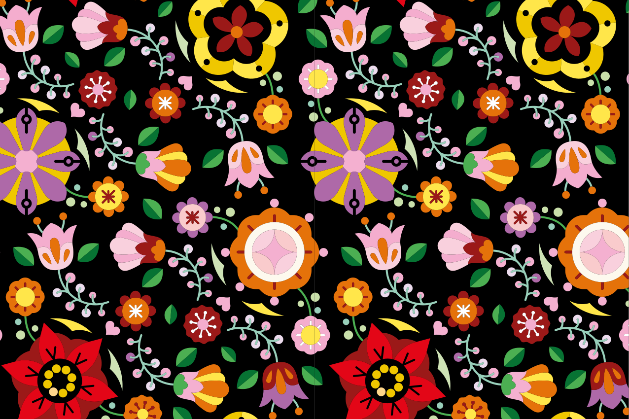 Naproane original inspirație florală viu colorată - TenStickers