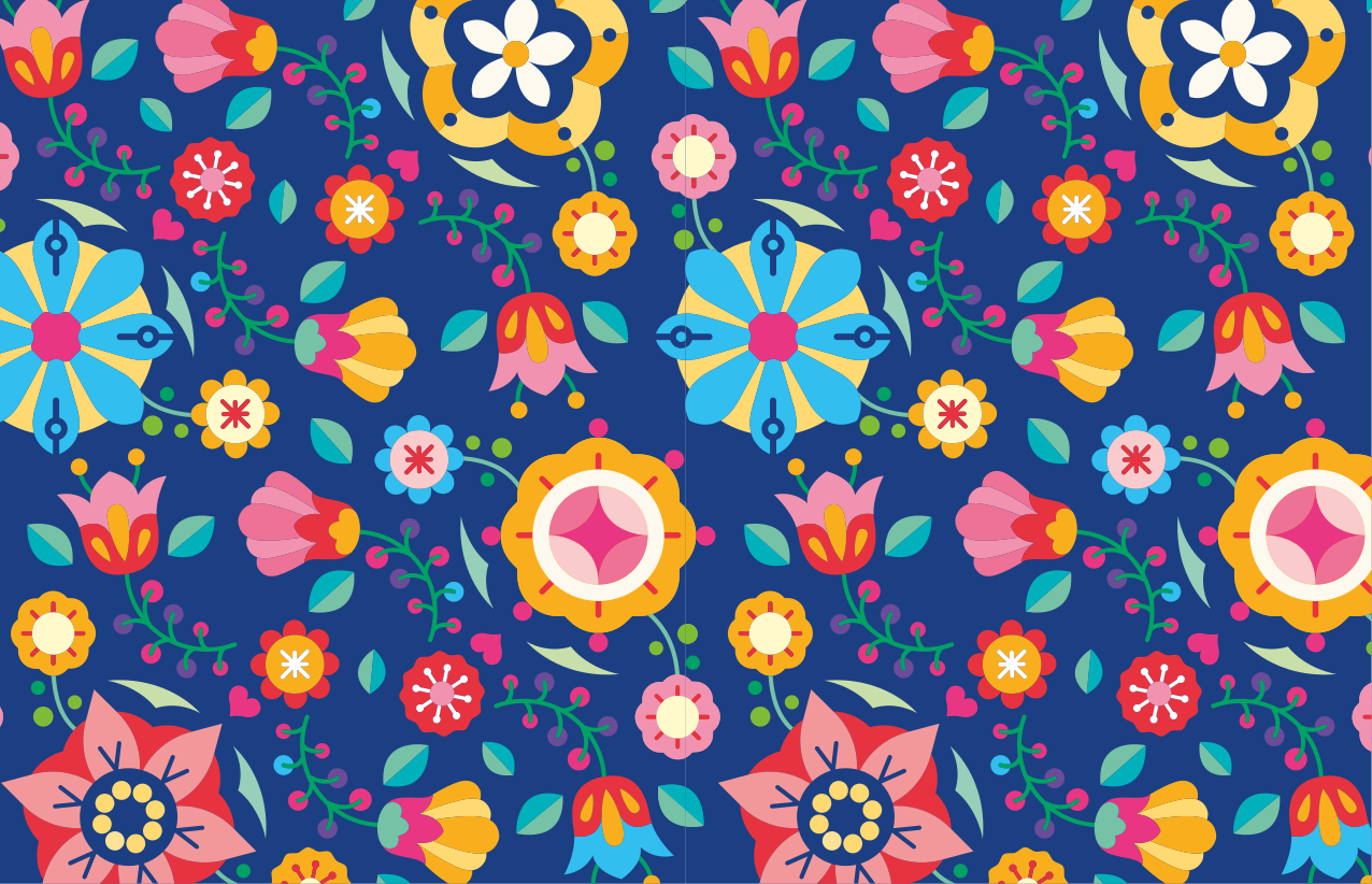 Naproane original concept floral vibrant - TenStickers