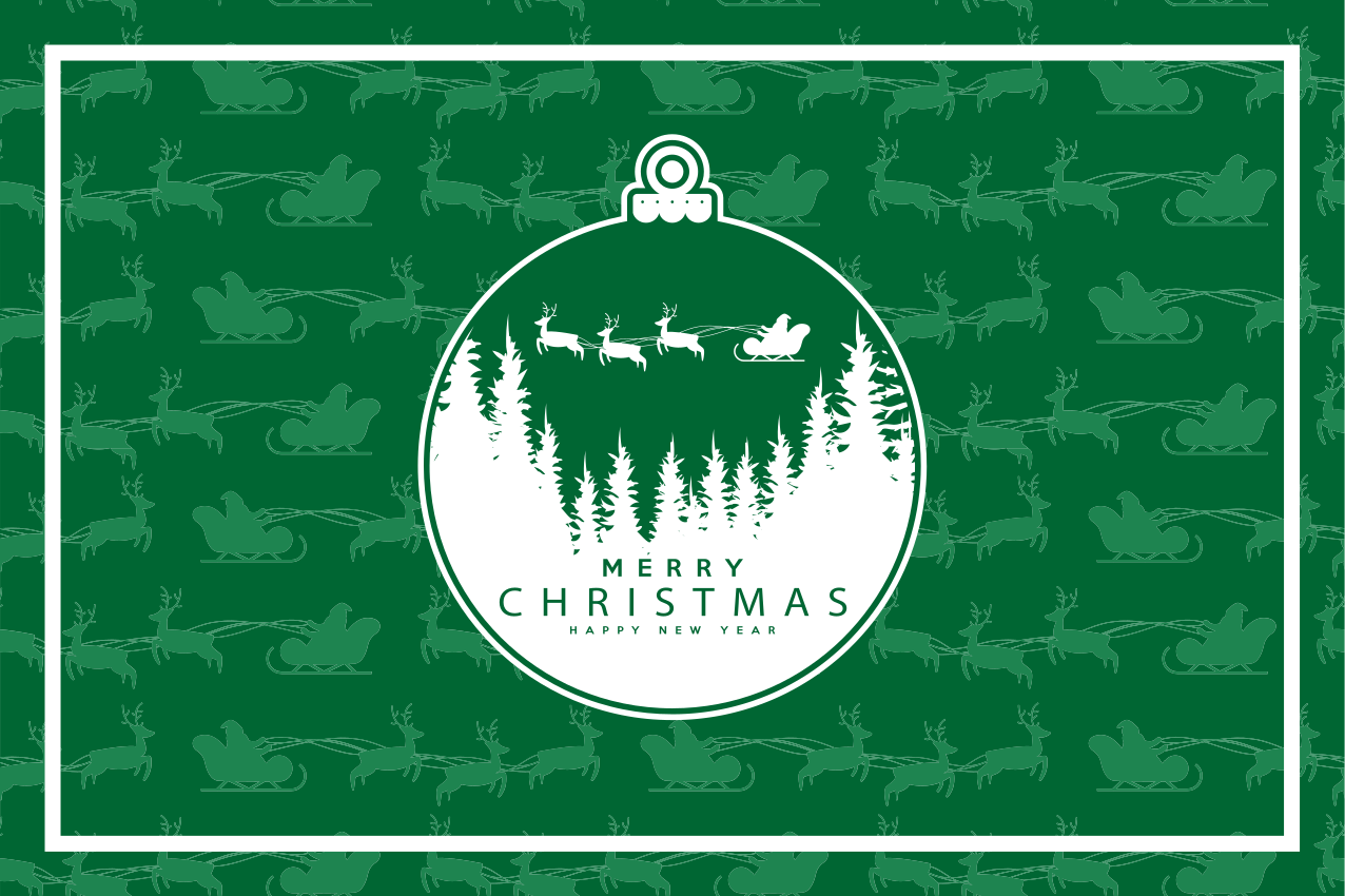 Naproane de crăciun scenă cu ornamente de crăciun - TenStickers