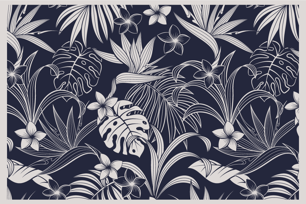 Naproane elegant cu imprimeu floral tropical - TenStickers