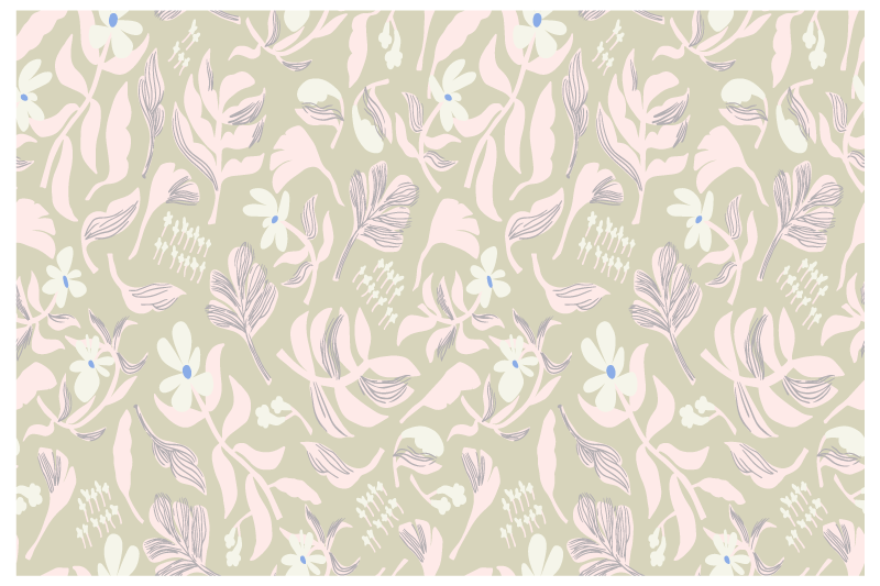 Naproane original inspirație din frunze botanice - TenStickers