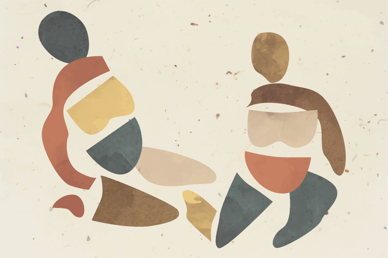 Naproane modern figuri umane abstracte - TenStickers