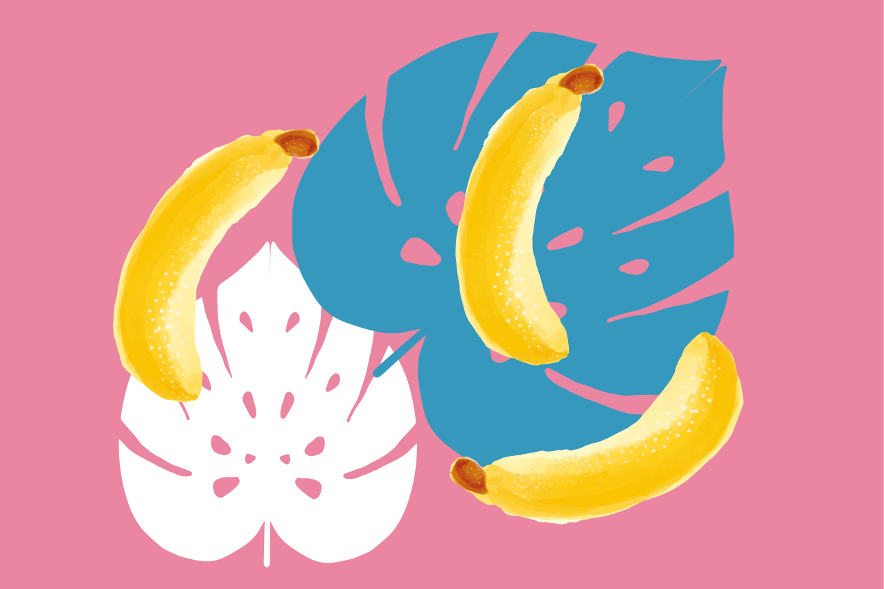 Naproane pentru copii cu motif de banană tropicală - TenStickers