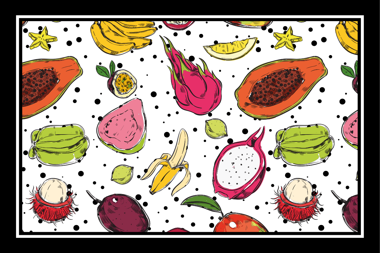 Naproane original cu motiv vibrant de fructe - TenStickers