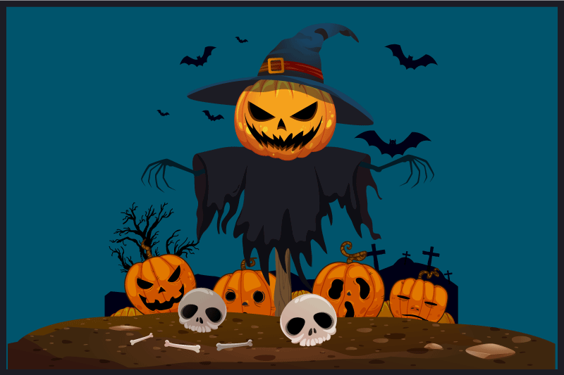 Naproane de halloween groaza dovleacului speriat - TenStickers