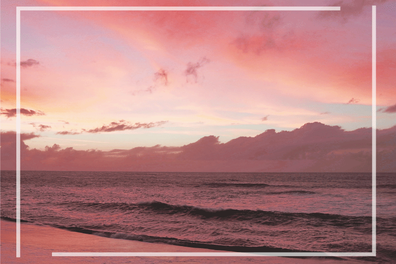 Naproane modern apus liniștit la malul mării - TenStickers