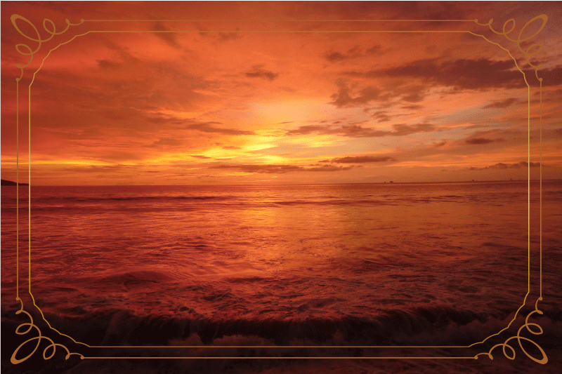 Naproane modern vederea mării la apus - TenStickers